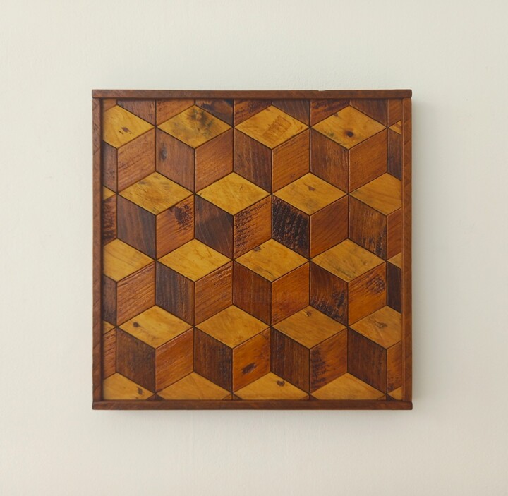 设计 标题为“Wood cube gommalacca” 由Jacopo Rossi, 原创艺术品, 表艺术