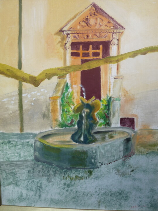 Schilderij getiteld "Le jardin Maure" door Jacqueline Claux (Jaklinclo), Origineel Kunstwerk, Acryl