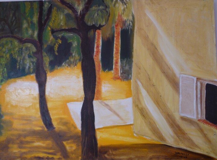 绘画 标题为“L'été” 由Jacqueline Claux (Jaklinclo), 原创艺术品, 油 安装在木质担架架上