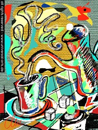 Digital Arts titled ""Coffeebreak" von J…" by Jacqueline Ditt, Original Artwork, Digital Painting