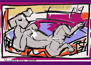 Digital Arts titled "Sleeping Dog - von…" by Jacqueline Ditt, Original Artwork, Digital Painting