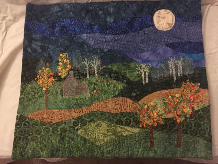 Textile Art titled "Harvest Moon image.…" by Jacquelinejoann, Original Artwork