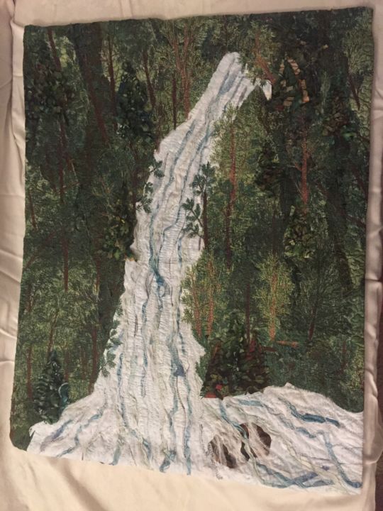 Textile Art titled "Waterfall image.jpg" by Jacquelinejoann, Original Artwork