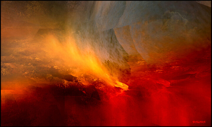 Digital Arts titled "Déflagration" by Jacqueline Jouan (Dalhia), Original Artwork, Digital Painting