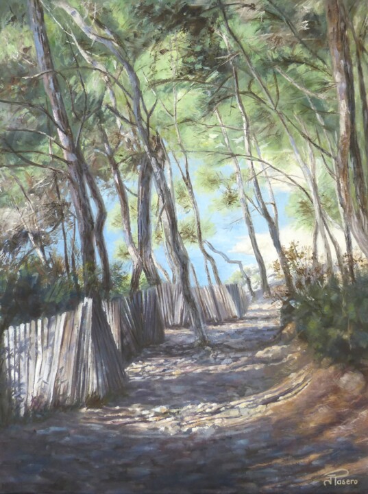 Peinture intitulée "Port d'Alon" par Jacqueline Pasero, Œuvre d'art originale, Huile Monté sur Châssis en bois