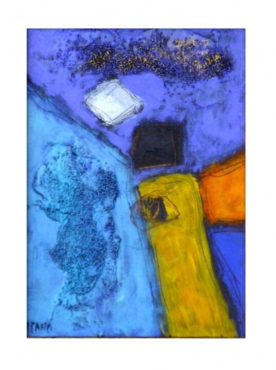 Pintura titulada "Nuit câline -  Expr…" por Jacqueline Pizano, Obra de arte original, Acrílico Montado en Bastidor de camill…