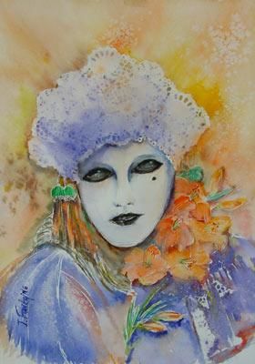 Painting titled "DENTELLE" by Jacqueline Fontaine, Original Artwork