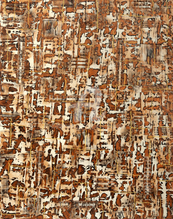 Peinture intitulée "Terre et Matières" par Jacqueline Morandini, Œuvre d'art originale, Acrylique Monté sur Châssis en bois