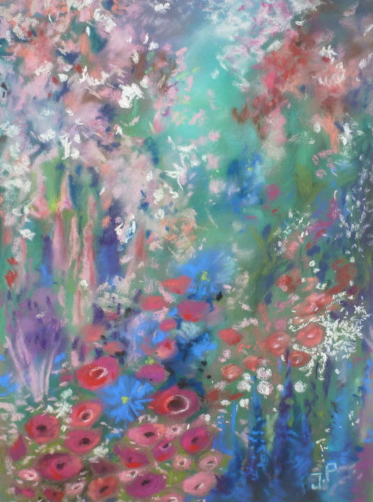 Painting titled "LE PRINTEMPS" by Jacqueline Printemps, Original Artwork, Pastel