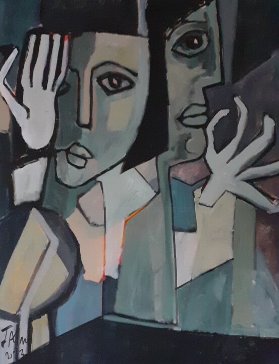 Картина под названием "Il ne voulait pas ê…" - Jacques Alary, Подлинное произведение искусства, Акрил Установлен на Деревянн…