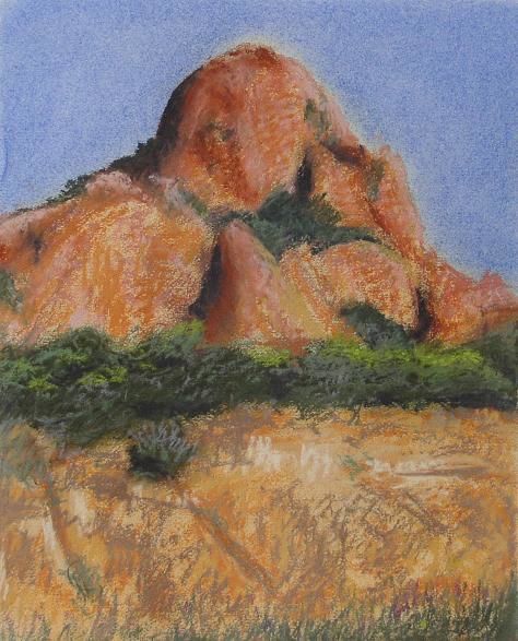 Peinture intitulée "canyon en Aragon" par Jacques Alberny, Œuvre d'art originale