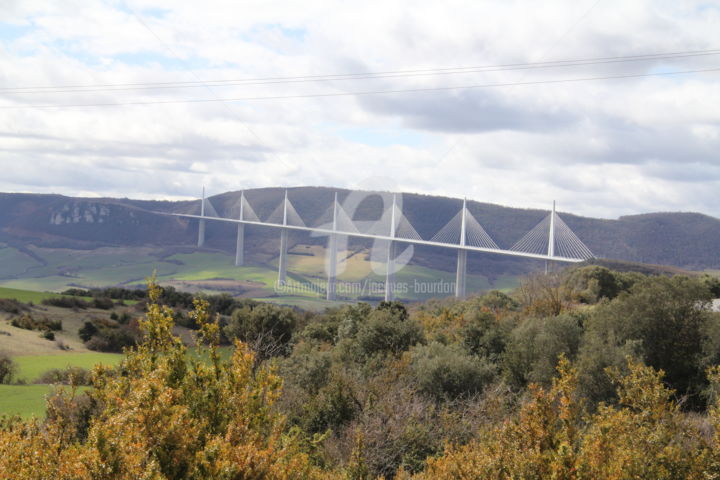 Photography titled "viaduc de Millau, u…" by Jacques Bourdon (JAQ), Original Artwork