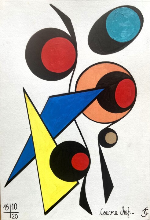 Dessin intitulée "Couvre chef" par Jacques Charon, Œuvre d'art originale, Crayon