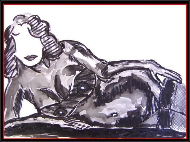 Dessin intitulée "dessin,nus original…" par Jacques De Poorter, Œuvre d'art originale