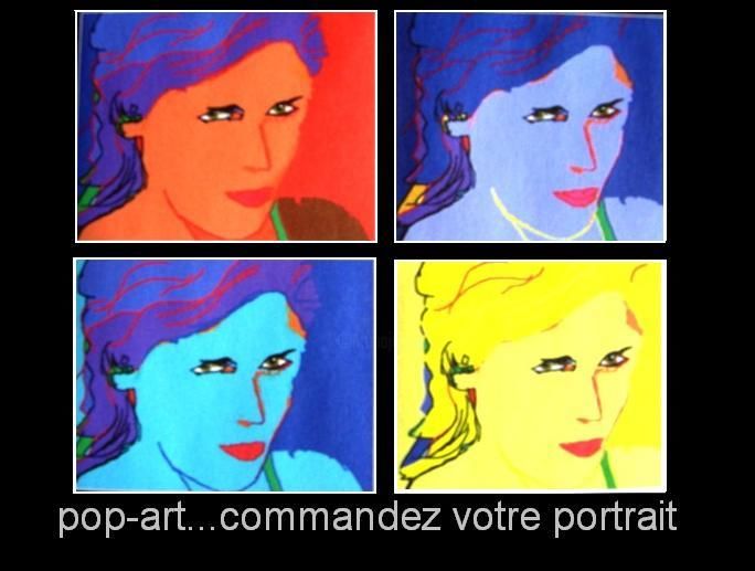 Digitale Kunst getiteld "pop- art   en 4 par…" door Jacques De Poorter, Origineel Kunstwerk