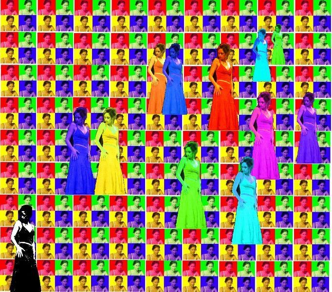 Digitale Kunst mit dem Titel "pop-art  am2" von Jacques Depoorter, Original-Kunstwerk