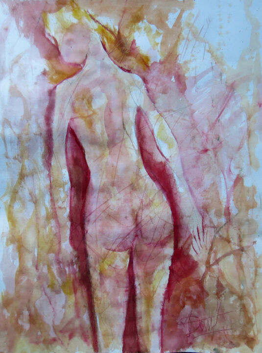 Painting titled "LUMIERE MATINALE, N…" by Jacques Donneaud, Original Artwork, Watercolor