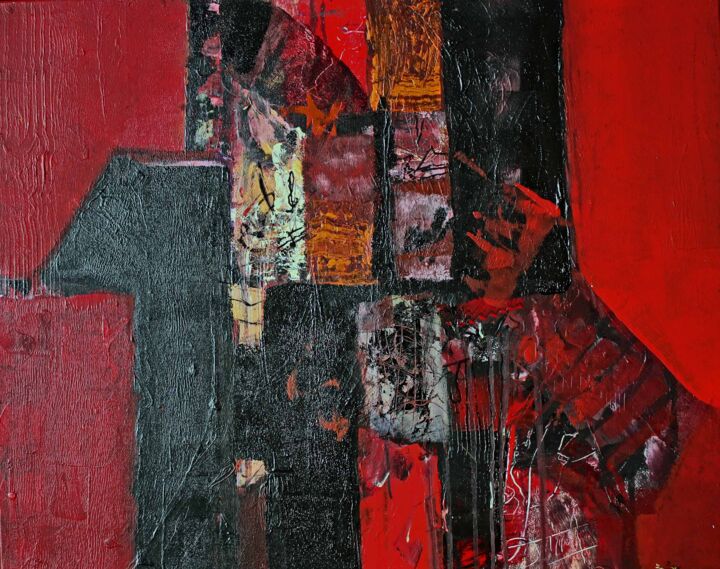 Pittura intitolato "MUSIQUE GRAFFITIS" da Jacques Donneaud, Opera d'arte originale, Acrilico Montato su Telaio per barella i…