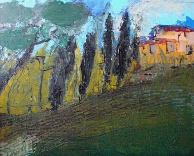 Painting titled "Bellissima Toscana" by Jacques Donneaud, Original Artwork