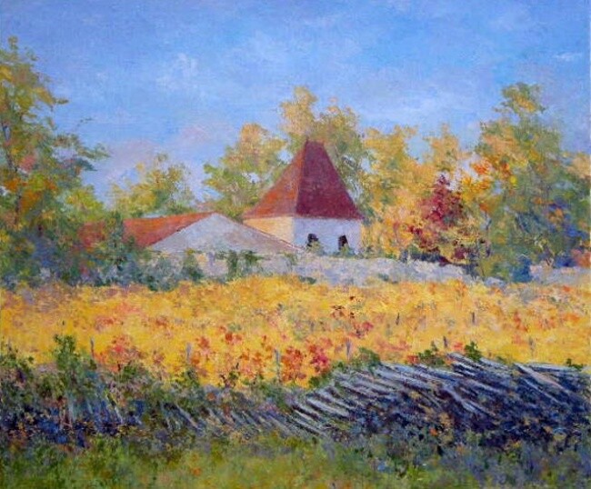 Peinture intitulée "Le petit Chateau" par Jacques Fontan, Œuvre d'art originale, Huile