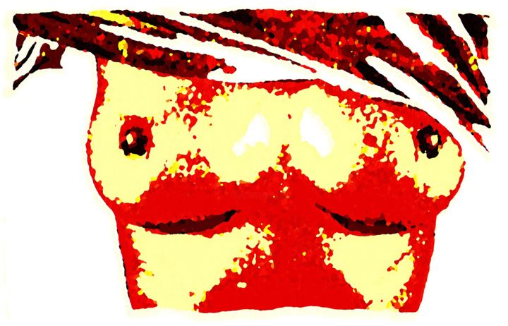 Цифровое искусство под названием "Pechos rojos" - Jacques Franquin, Подлинное произведение искусства, Цифровая живопись