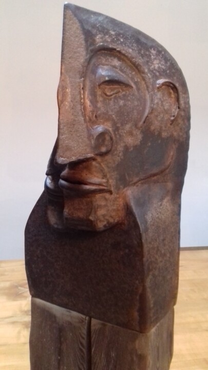 Sculpture titled "Tendre attachement" by Jacques Gomes, Original Artwork, Metals