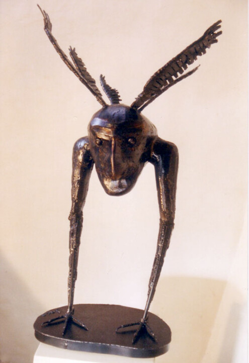 Sculpture titled "Hommage à Jérome Bo…" by Jacques Hellegouarch (Jaco), Original Artwork, Metals