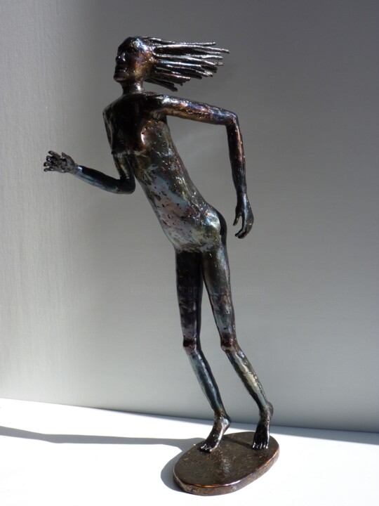 Sculpture titled "Danse noire" by Jacques Hellegouarch (Jaco), Original Artwork, Metals