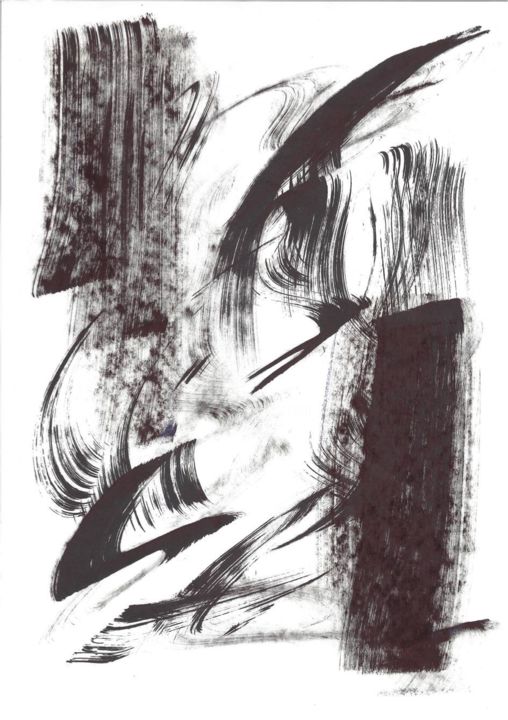 Gravures & estampes intitulée "Danse 20." par Jacques Kerenfors, Œuvre d'art originale, Monotype