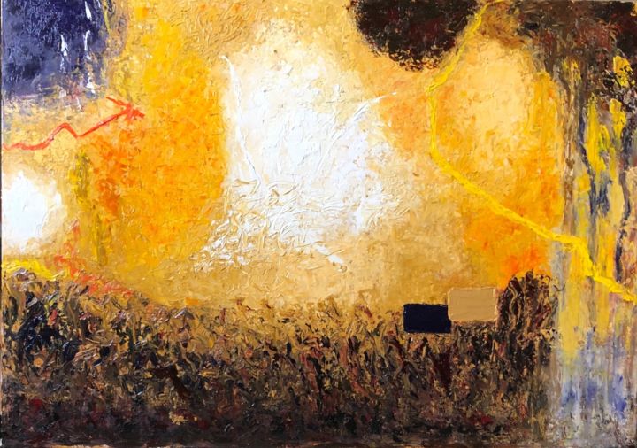 Painting titled "61908" by Jacques Ligné, Original Artwork, Oil