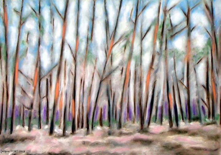 绘画 标题为“forêt de Biscarosse” 由Jacques Oudot, 原创艺术品, 油