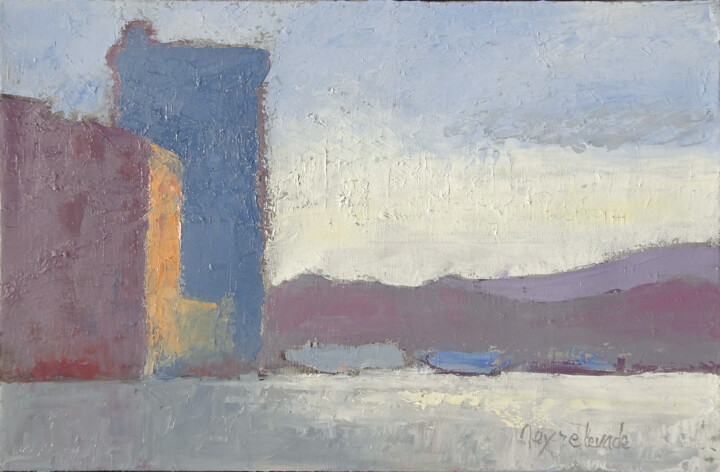 Painting titled "Fort Saint Jean, Br…" by Jacques Peyrelevade, Original Artwork, Oil