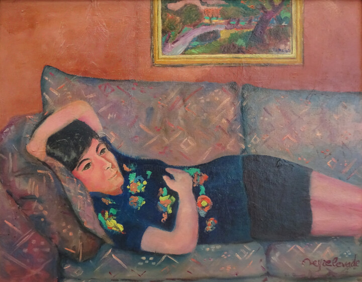 Картина под названием "Anne 1983" - Jacques Peyrelevade, Подлинное произведение искусства, Масло