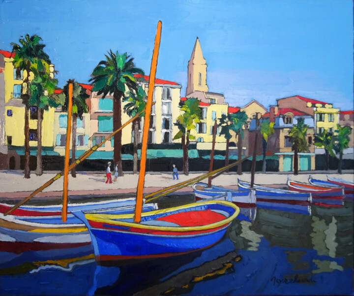 Painting titled "Sanary" by Jacques Peyrelevade, Original Artwork, Oil