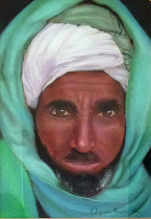 Peinture intitulée "Etude orientaliste…" par Jacques Peyrelevade, Œuvre d'art originale, Pastel