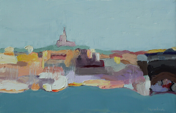 Painting titled "Marseille, Vieux-Po…" by Jacques Peyrelevade, Original Artwork, Oil