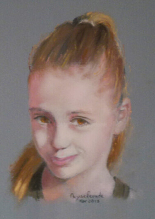 Drawing titled "portrait au pastel:…" by Jacques Peyrelevade, Original Artwork, Pastel