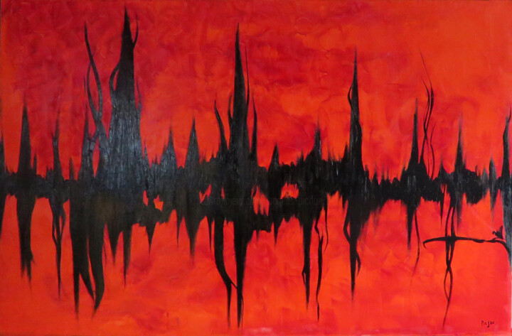 Painting titled "88-systoles-huile-s…" by Jacques Pichon (picjac), Original Artwork, Oil
