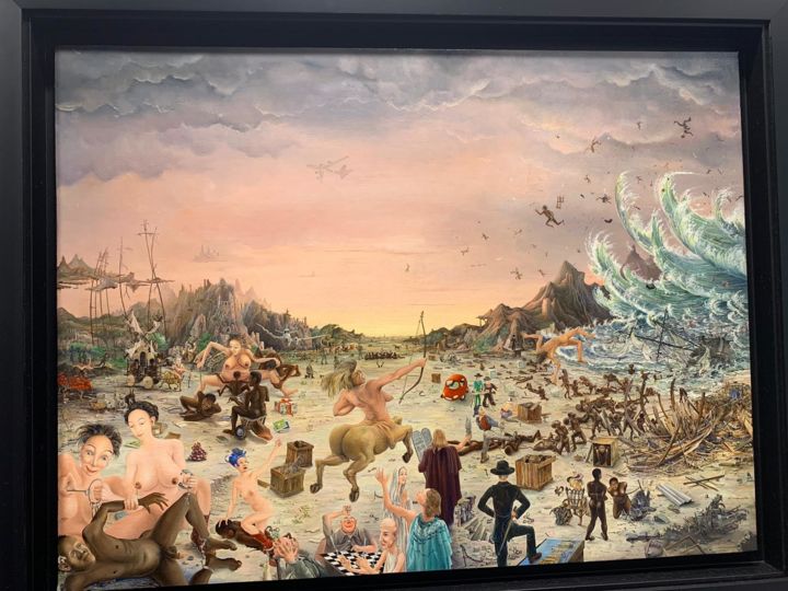 Peinture intitulée "La Centaure" par Jacques Resch, Œuvre d'art originale, Huile