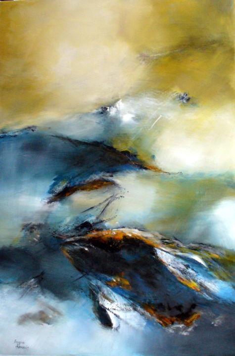 Peinture intitulée "Sentier sous le vent" par Jacques Reverdy, Œuvre d'art originale, Huile