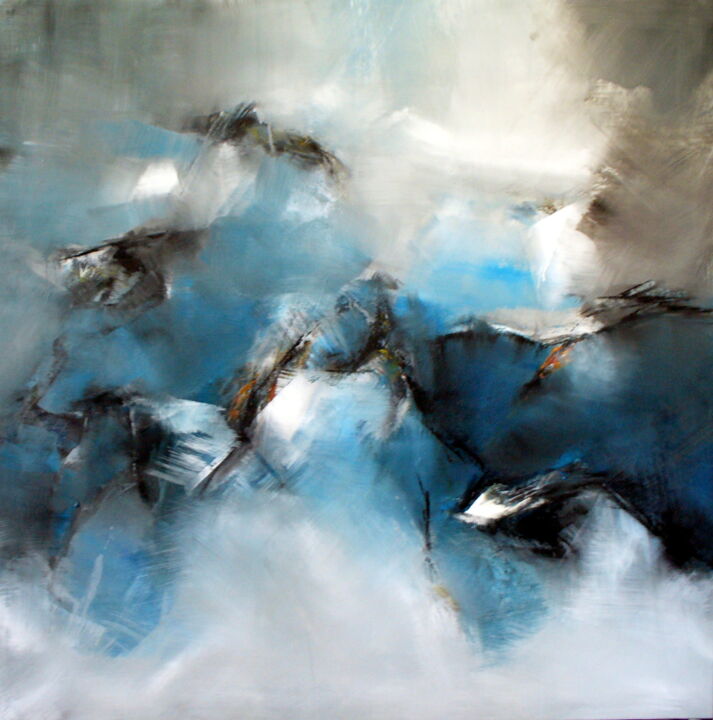 Pintura intitulada "D'un autre ciel" por Jacques Reverdy, Obras de arte originais, Óleo