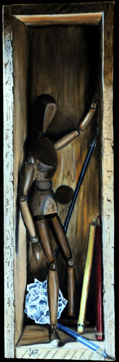 Peinture intitulée "Mannequin" par Jacques Rochet, Œuvre d'art originale, Huile