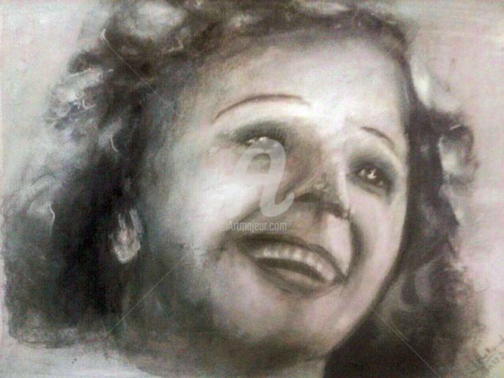 Peinture intitulée "Édith Piaf" par Jacques Rolland, Œuvre d'art originale, Acrylique