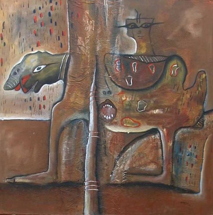 Painting titled "ss titre" by Jacques Songa, Original Artwork