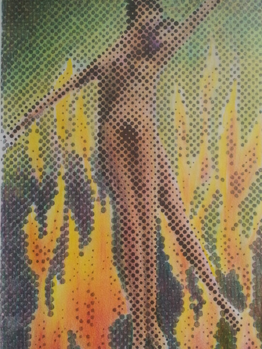 Peinture intitulée "Tout feu tout flamm…" par Jacques Tafforeau, Œuvre d'art originale, Bombe aérosol