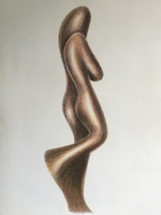Peinture intitulée "Figurine numéro 51" par Jacques Tafforeau, Œuvre d'art originale, Autre