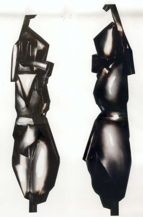Sculpture titled "femme" by Jacques Troupel, Original Artwork, Aluminium