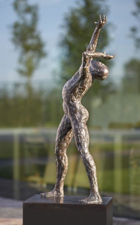 Sculptuur getiteld "Eclipse" door Jacques Vanroose, Origineel Kunstwerk, Bronzen