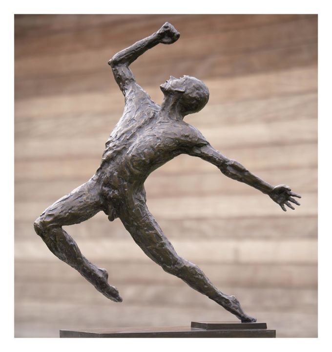 Sculpture titled "Escape" by Jacques Vanroose, Original Artwork, Bronze