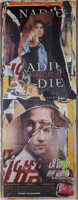 "Ronda del Guinardo…" başlıklı Kolaj Jacques Villeglé tarafından, Orijinal sanat